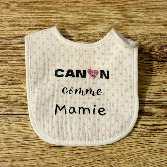 Bavoir « Canon comme mamie »