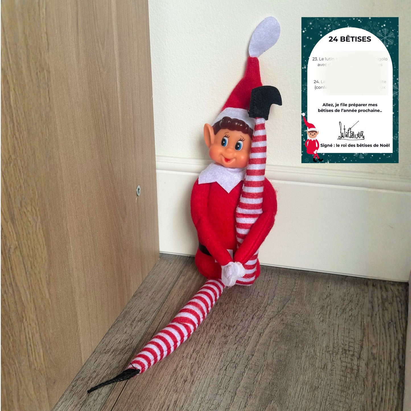 Lutin farceur personnalisé + 24 bêtises