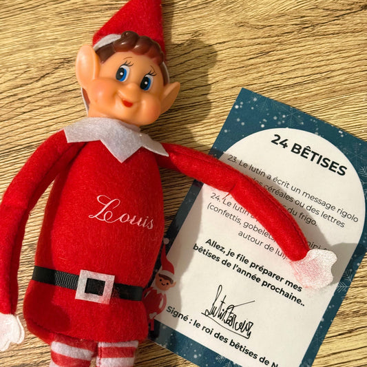 Lutin farceur personnalisé + 24 bêtises