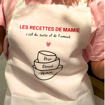Tablier personnalisé spécial mamie