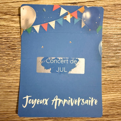 Ticket à gratter personnalisé